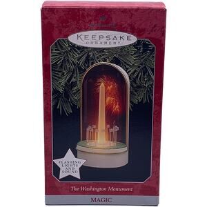 Hallmark Keepsake 1998 Washington Monument Magic Christmas Ornament in Box